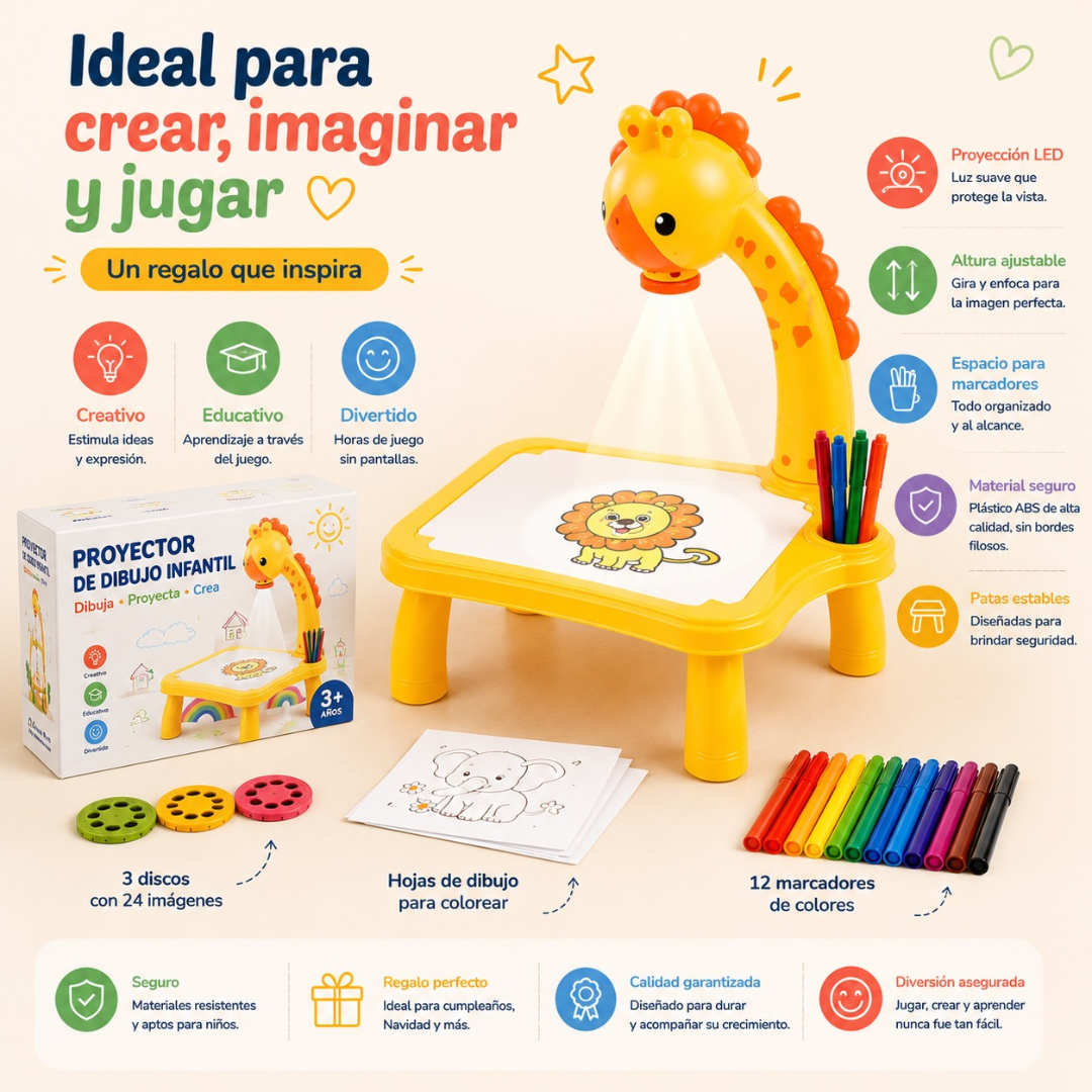 Proyector de dibujo para niños: creatividad sin límites