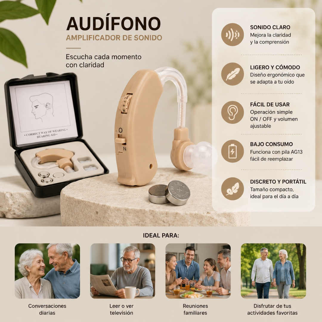 Sonic Ear: Audífono Amplificador para sordos